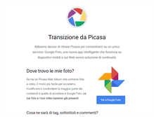 Tablet Screenshot of picasa.google.it
